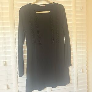 BCBGeneration Long sleeve Dress Mini Black Ruffle XS